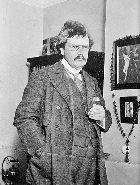 Picture of G.K. Chesterton. This image is available from the United States Library of Congress's Prints and Photographs division under the digital ID ggbain.06610