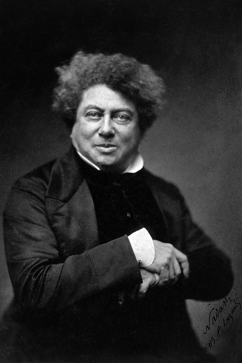 Picture of Alexandre Dumas. Salted paper print, Collection Museum of Fine Arts, Houston