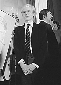 Picture of Andy Warhol. Andrew Warhol at the inauguration of President Carter 1977