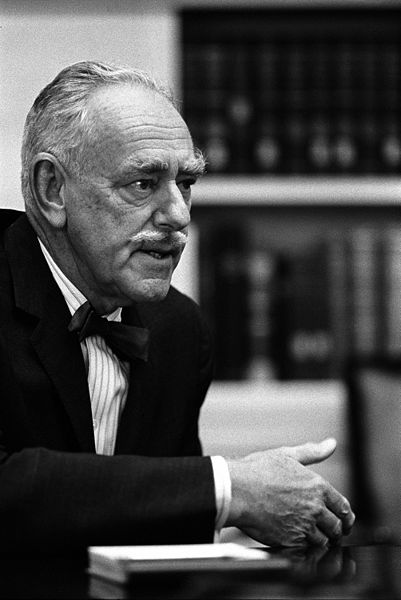Picture of Dean Acheson. Dean Acheson at Meeting of President's consultants on Foreign Affairs (The Wise Men), 8 July 1965, picture by Yoichi R. Okamoto