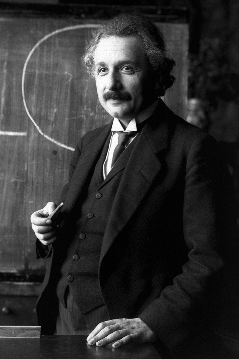 Picture of Albert Einstein. The copyright to this Austrian simple photographic picture (