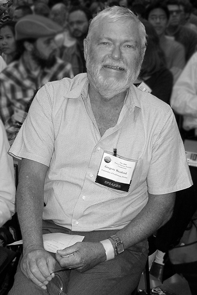 Picture of Gregory Benford. Greg Benford at the 2008 University of California, Riverside J. Lloyd Eaton Science Fiction Conference.