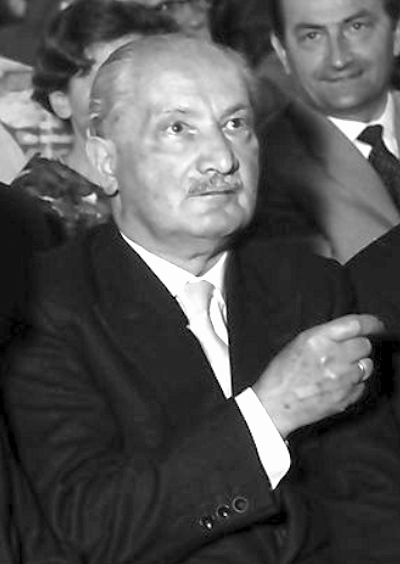 Picture of Martin Heidegger. Photo by Willy Pragher (1908-1992)