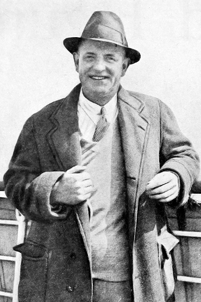 Picture of P.G. Wodehouse. Copyright expired. From Screenland, August 1930 (Vol XXI, No 4); p. 20