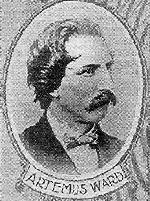 Picture of Artemus Ward. Artemus Ward, from book Wit and Humor of the Age, 1901