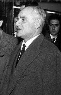 If this image meets the definition of a simple photograph and was created prior to 1976, then it was out-of-copyright in Italy on the date of restoration (January 1, 1996) and is currently in the public domain in the United States. Picture of Alberto Moravia. Alberto Moravia